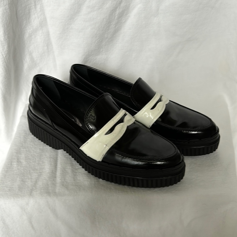Tod’s Spazzolato Leather Platform Penny Strap Loafer